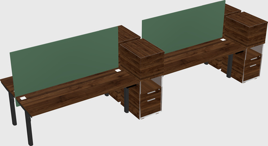Shared electric desk + cabinet