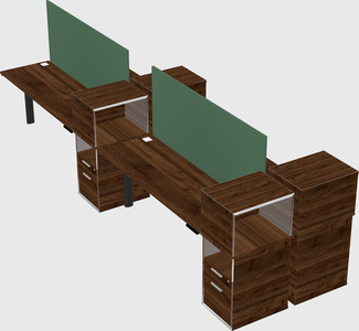 Shared electric desk + cabinet