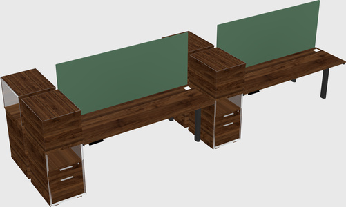 Shared electric desk + cabinet