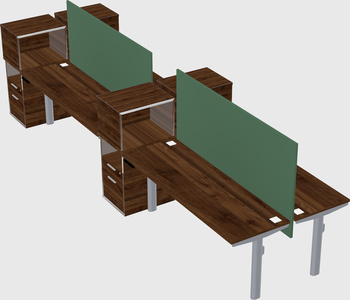 Shared electric desk + cabinet