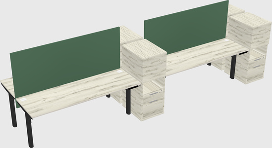 Shared electric desk + cabinet