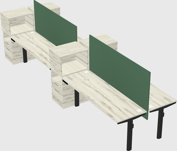 Shared electric desk + cabinet