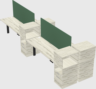 Shared electric desk + cabinet
