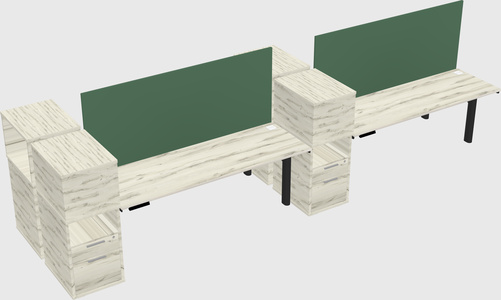 Shared electric desk + cabinet