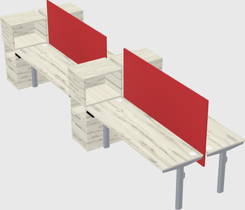 Shared electric desk + cabinet
