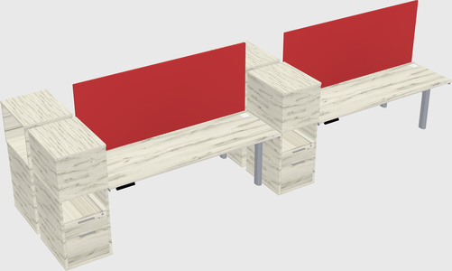 Shared electric desk + cabinet
