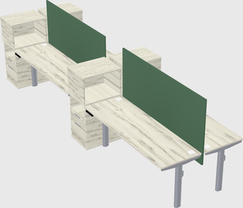 Shared electric desk + cabinet