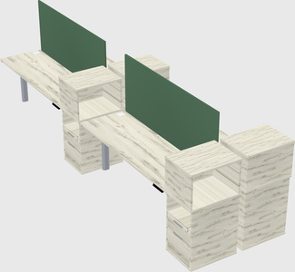 Shared electric desk + cabinet