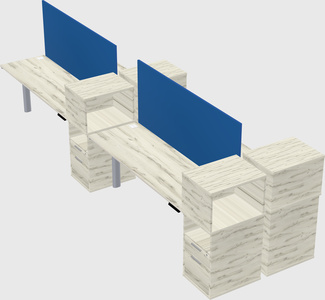 Shared electric desk + cabinet