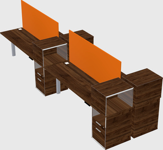 Shared electric desk + cabinet