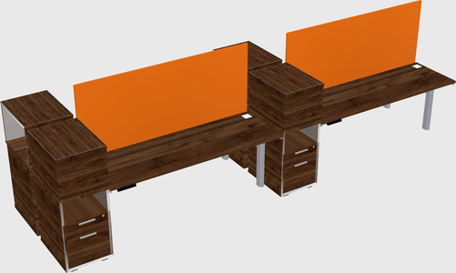 Shared electric desk + cabinet