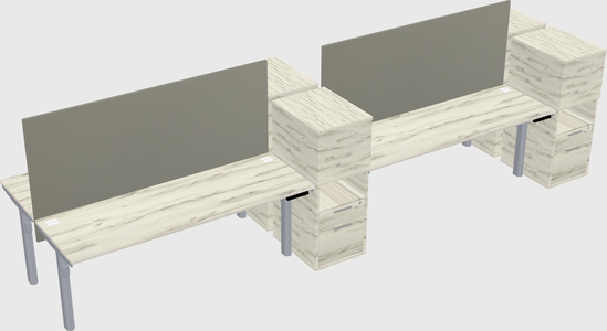 Shared electric desk + cabinet