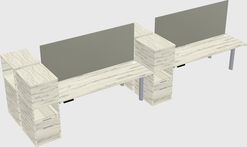 Shared electric desk + cabinet