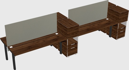 Shared electric desk + cabinet