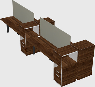 Shared electric desk + cabinet