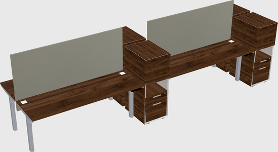 Shared electric desk + cabinet