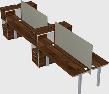 Shared electric desk + cabinet