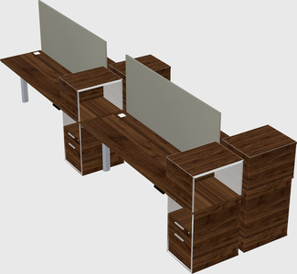 Shared electric desk + cabinet