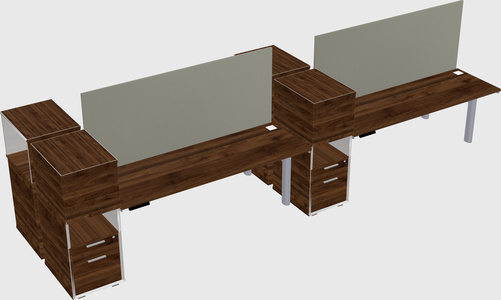 Shared electric desk + cabinet