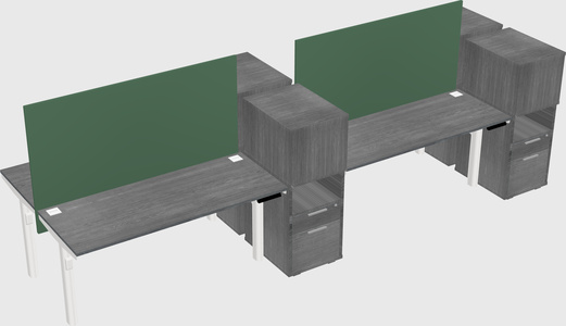 Shared electric desk + cabinet