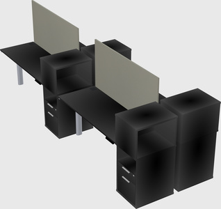 Shared electric desk + cabinet
