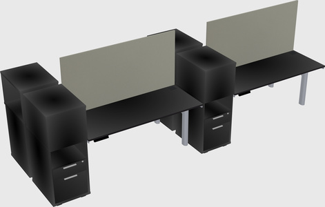 Shared electric desk + cabinet