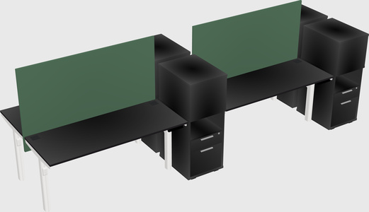 Shared electric desk + cabinet