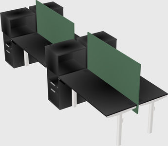 Shared electric desk + cabinet