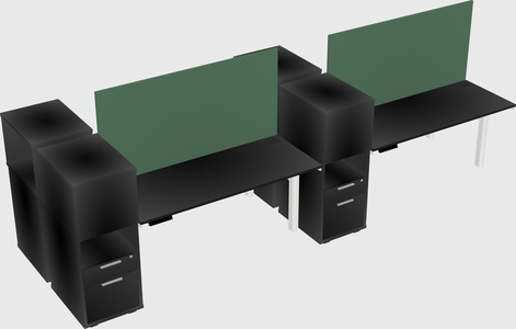 Shared electric desk + cabinet