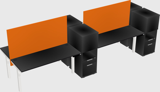 Shared electric desk + cabinet
