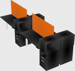 Shared electric desk + cabinet
