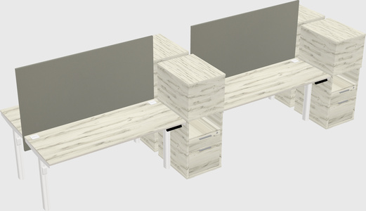 Shared electric desk + cabinet