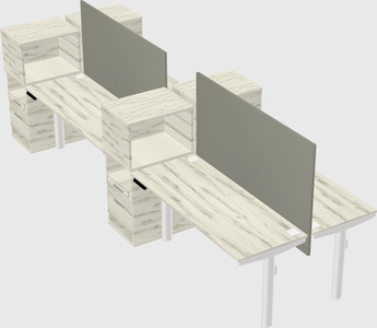 Shared electric desk + cabinet