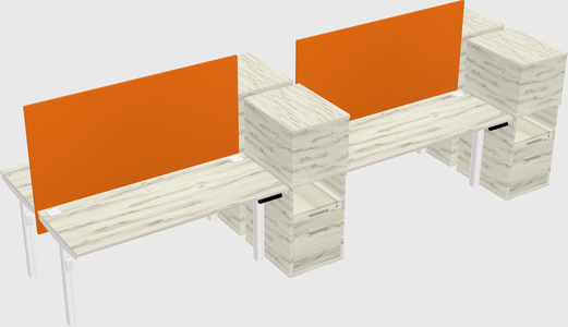 Shared electric desk + cabinet