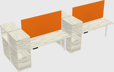 Shared electric desk + cabinet