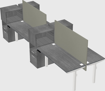 Shared electric desk + cabinet