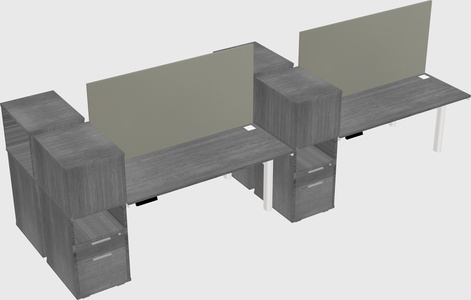 Shared electric desk + cabinet