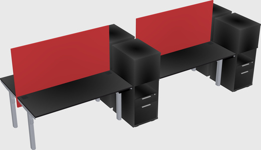 Shared electric desk + cabinet