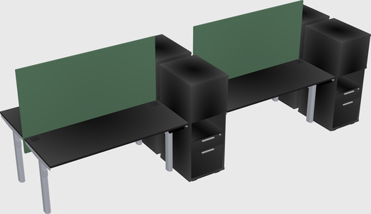 Shared electric desk + cabinet