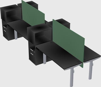 Shared electric desk + cabinet