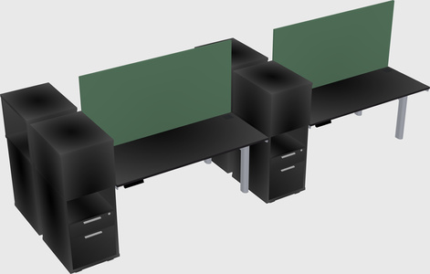 Shared electric desk + cabinet