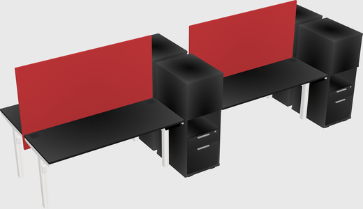Shared electric desk + cabinet