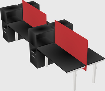 Shared electric desk + cabinet