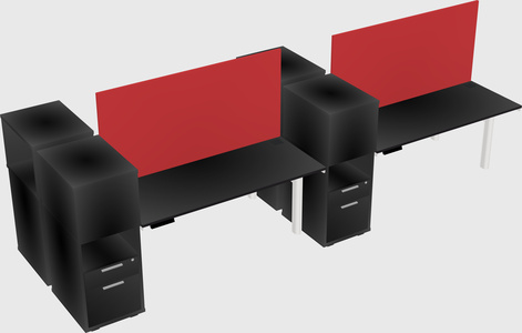 Shared electric desk + cabinet
