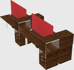 Shared electric desk + cabinet