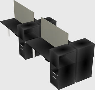 Shared electric desk + cabinet