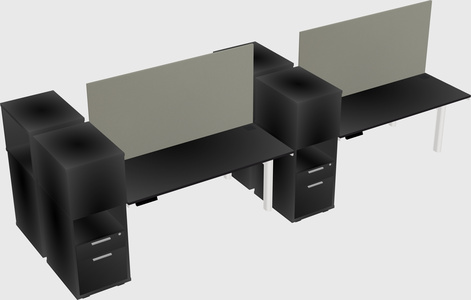 Shared electric desk + cabinet