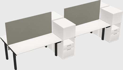 Shared electric desk + cabinet