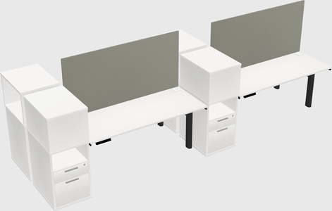 Shared electric desk + cabinet