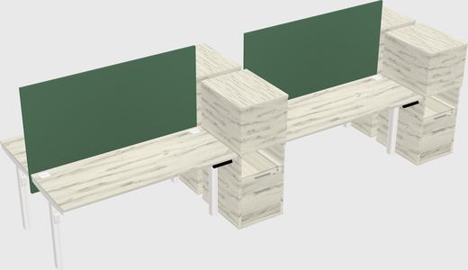 Shared electric desk + cabinet